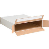 Self-Seal Side Loading Boxes, 12 1/2" x 3" x 17 1/2"- White