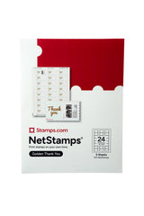 Golden Foil Thank You NetStamps Sheets