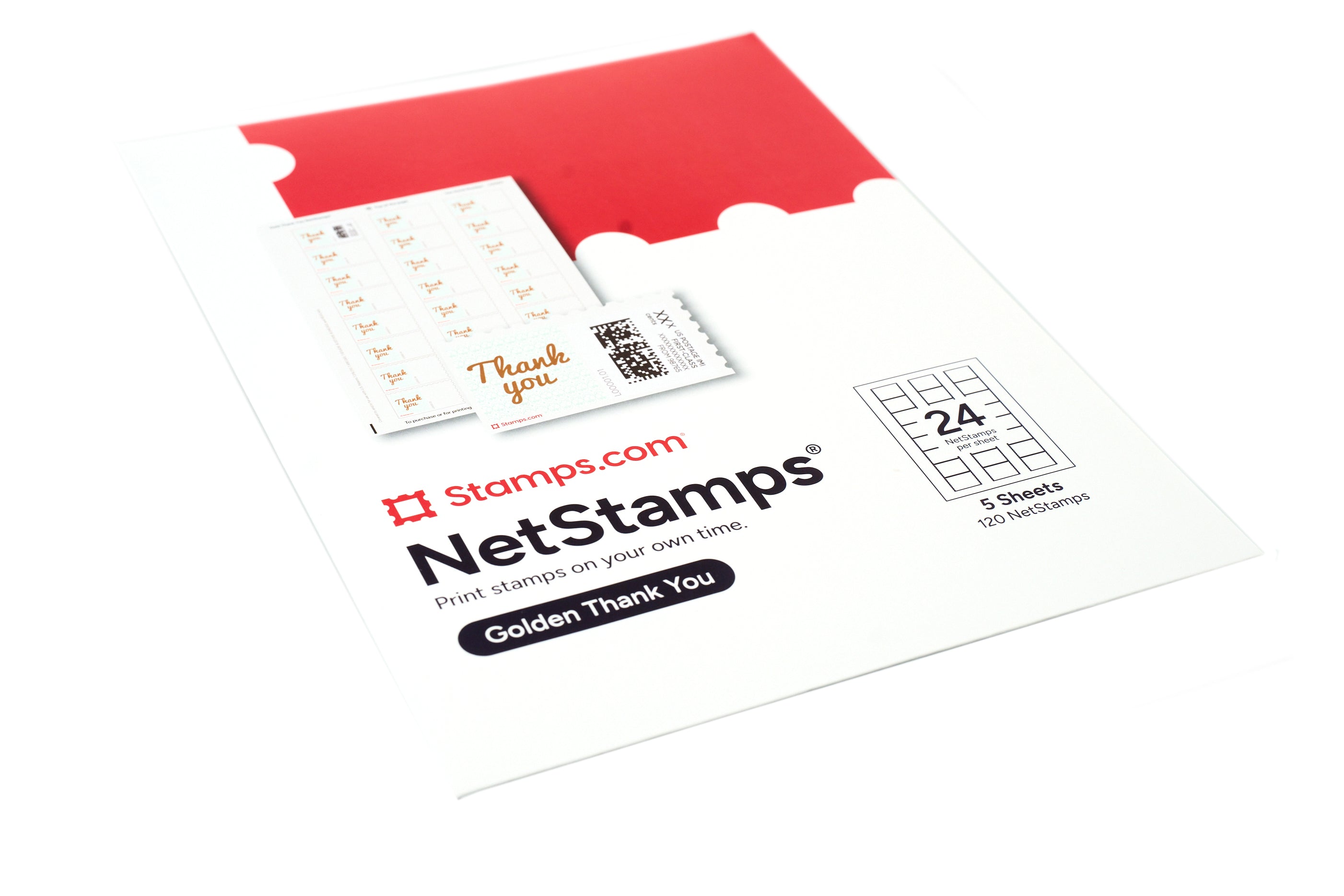 Golden Foil Thank You NetStamps Sheets