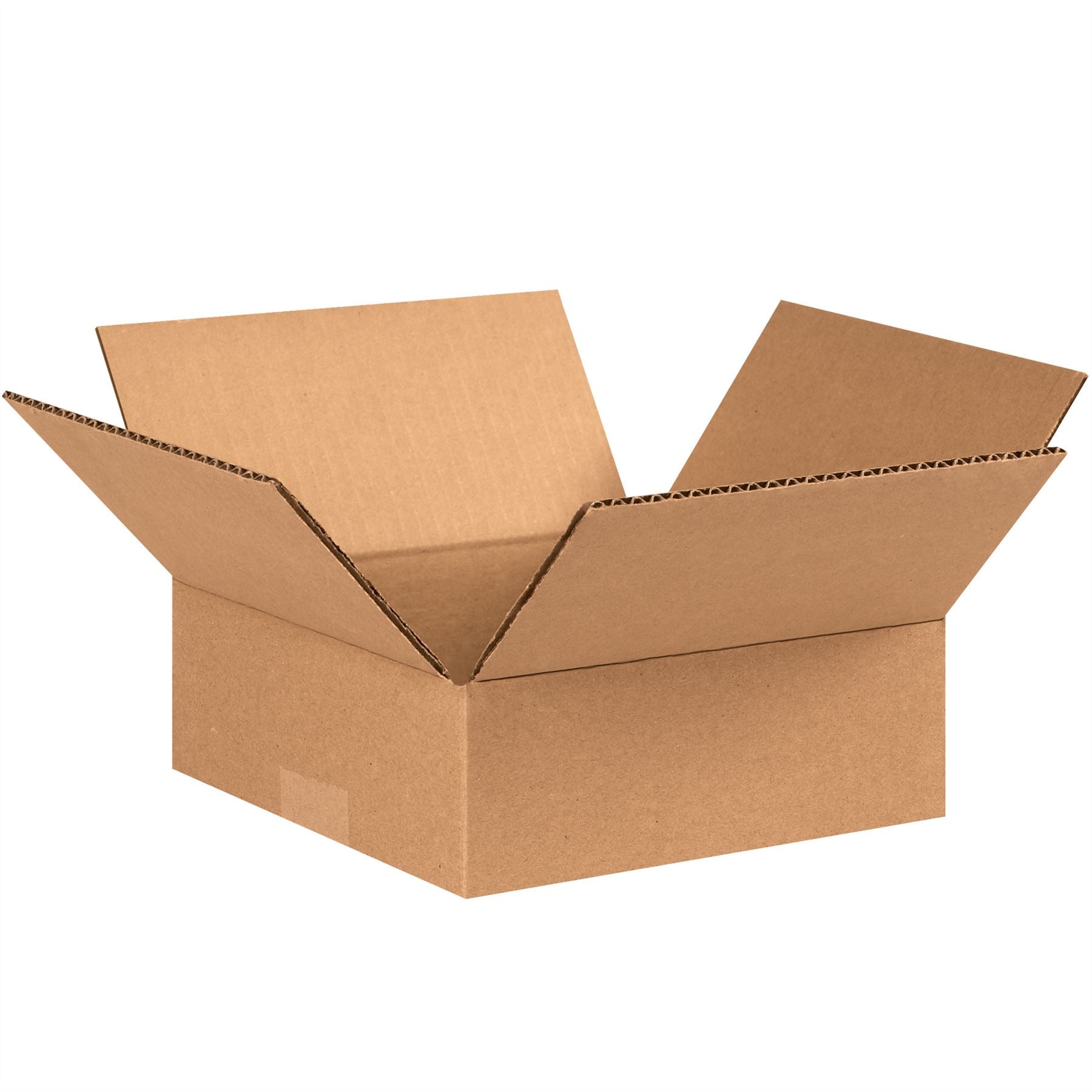 Flat Corrugated Boxes  8" x 8" x 3"