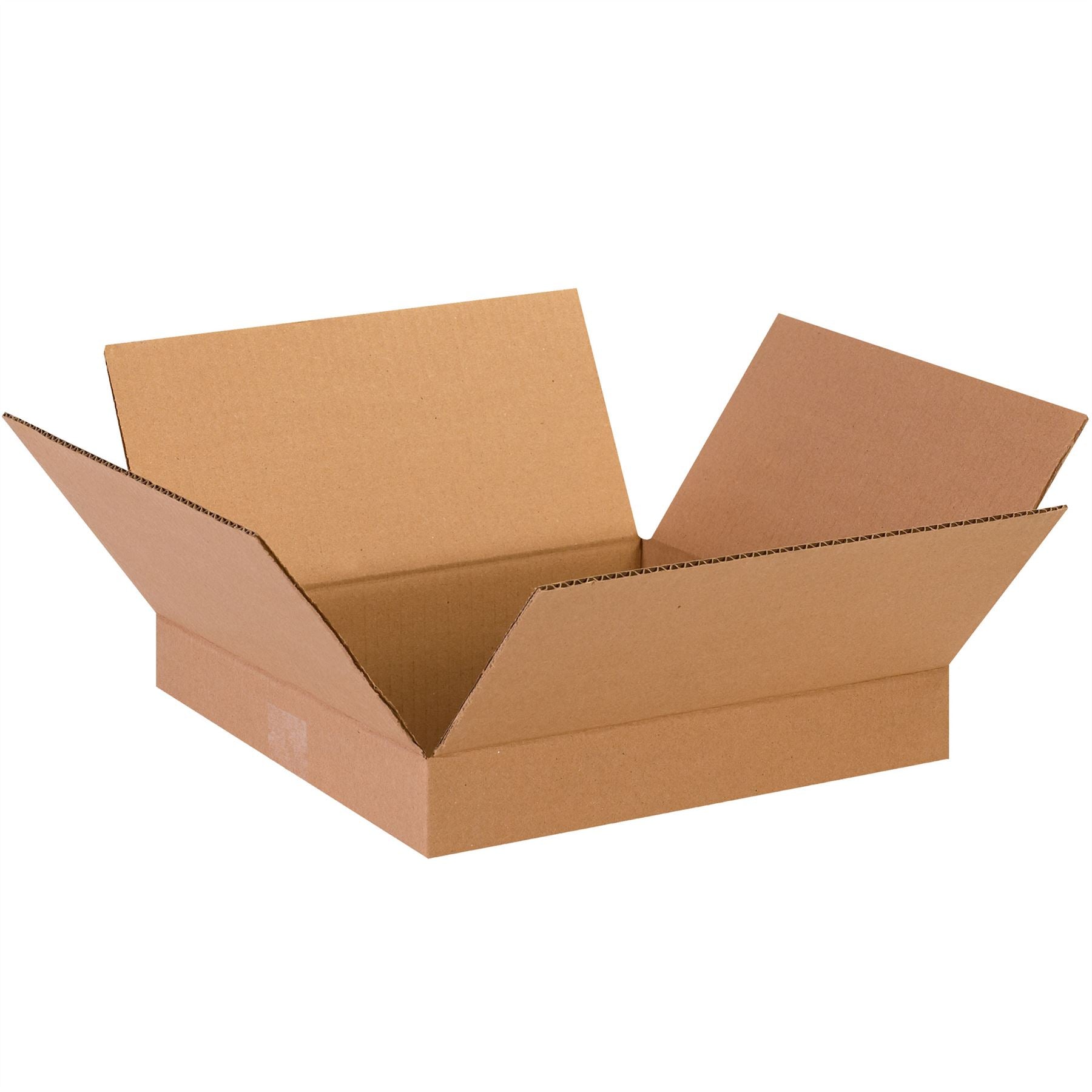 Flat Corrugated Boxes, 13" x 13" x 2"