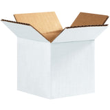 Corrugated Boxes, 4" x 4" x 4"- White