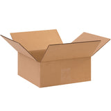 Flat Corrugated Boxes, 10" x 10" x 4"