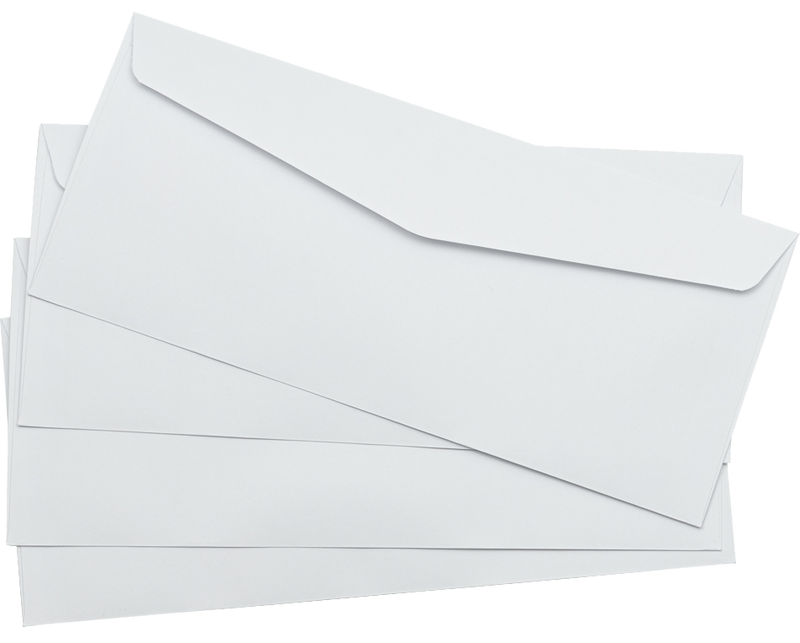 White 28lb #10 Regular Envelopes (4 1/8 x 9 1/2)