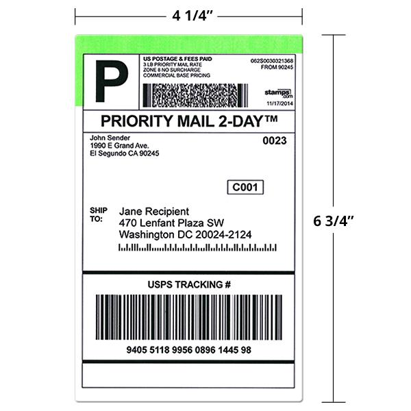 4 1/4" x 6 3/4" Premium Shipping Labels