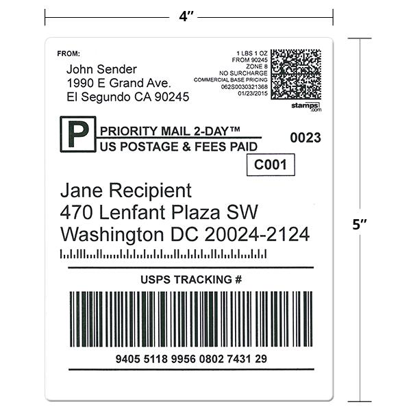 4" x 5" Shipping Label Sheets