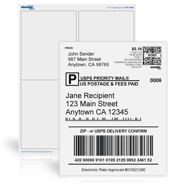 4" x 5" Shipping Label Sheets