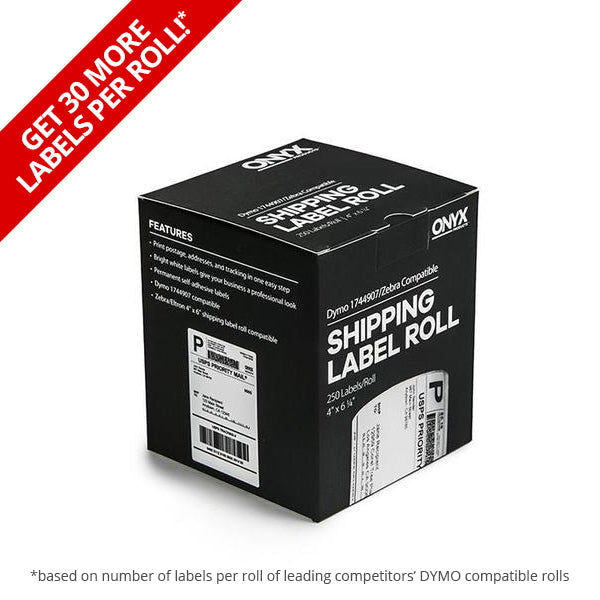 ONYX Products® 4" x 6 1/4" DYMO Compatible Shipping Label Rolls