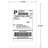 5 1/2" x 8 1/2" Shipping Labels Sheets