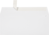 White 24lb #10 Square Flap Envelopes (4 1/8 x 9 1/2) with Peel & Seal