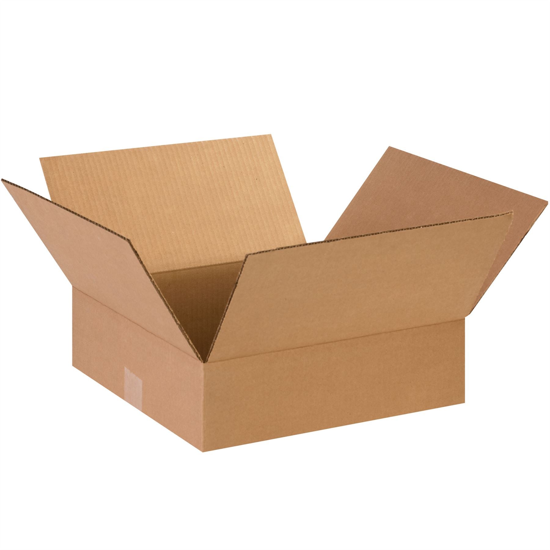 Flat Corrugated Boxes, 14" x 14" x 3"