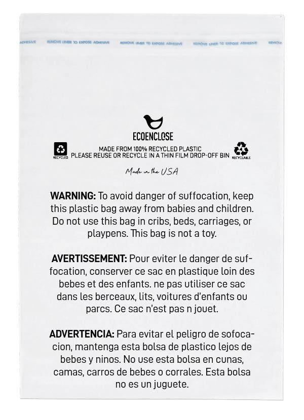 Poly Bag with Suffocation Warning