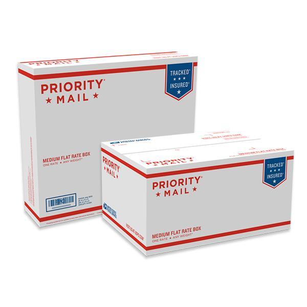 Priority Package Priority Mail Medium Flat Rate Boxes, 25/pack – Stamps.com Supplies