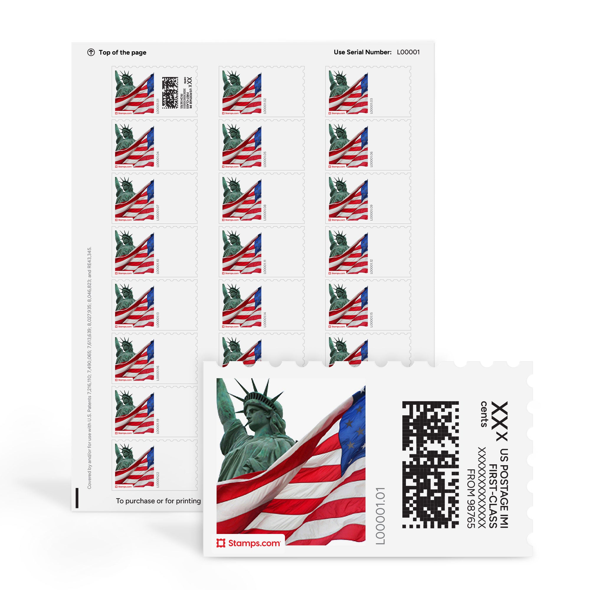 Liberty NetStamps Sheets