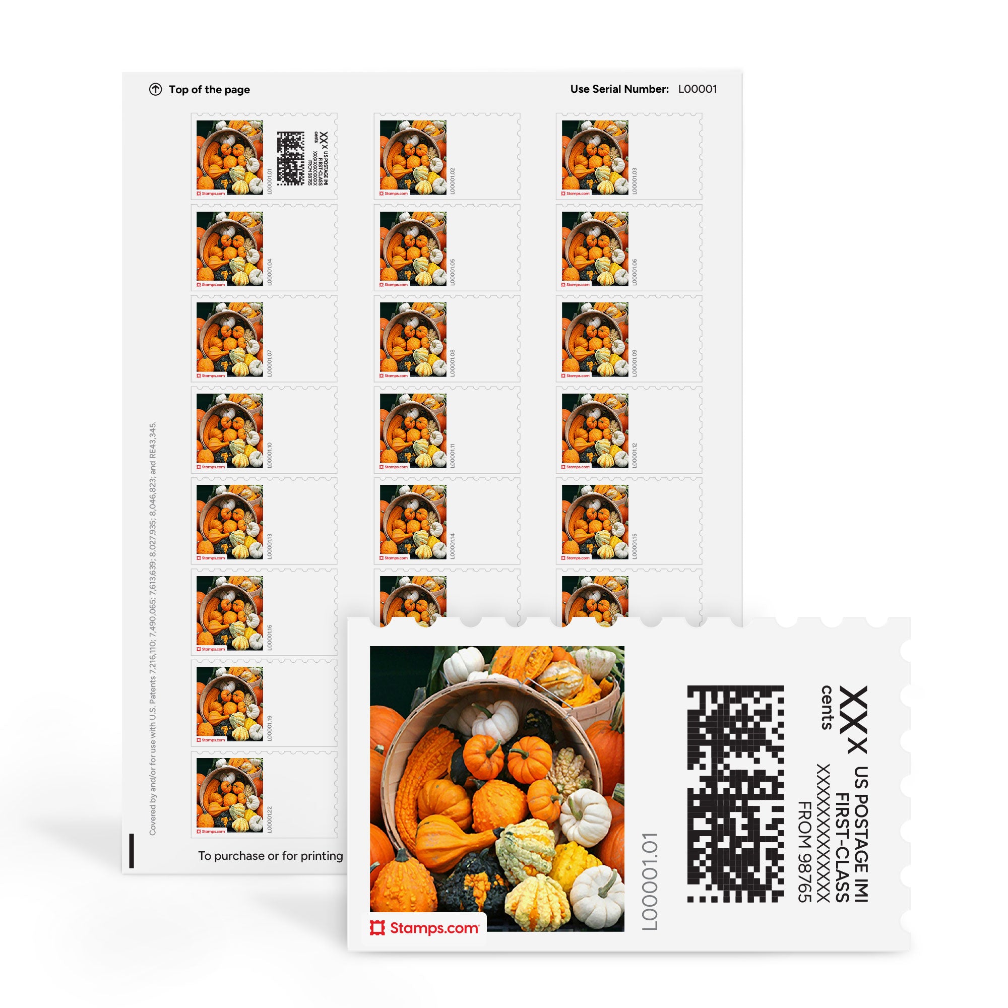 Pumpkins Galore NetStamps Sheets