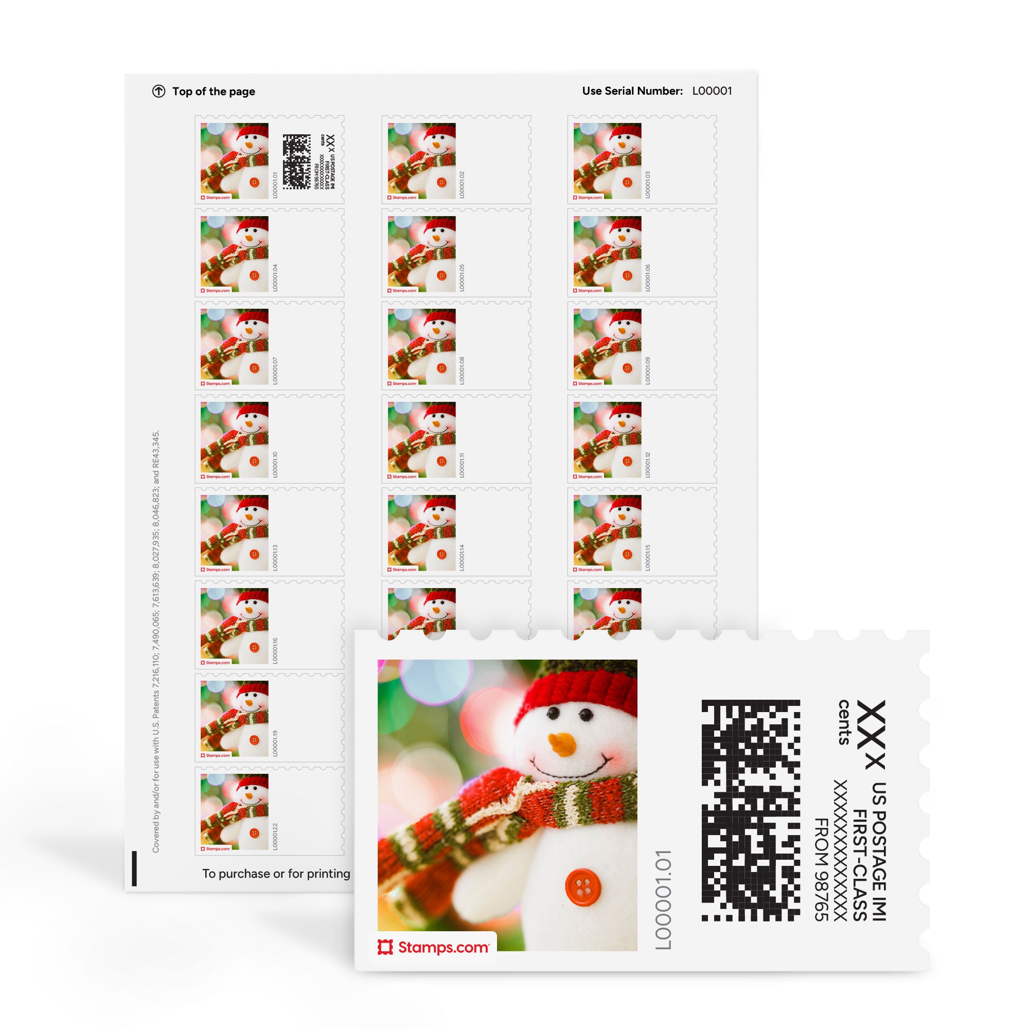 Snowman Hugs NetStamps Sheets