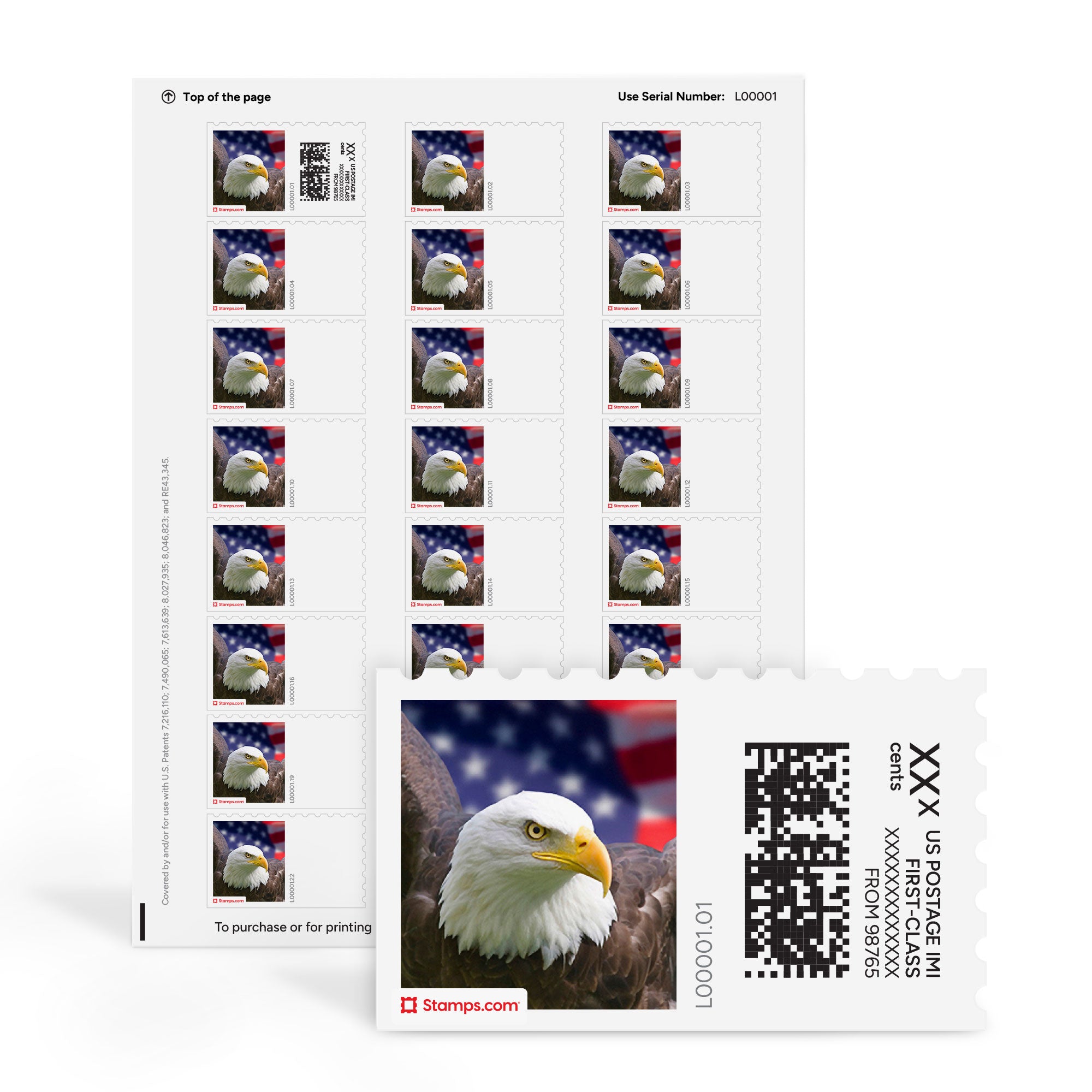 Soaring Eagle NetStamps Sheets