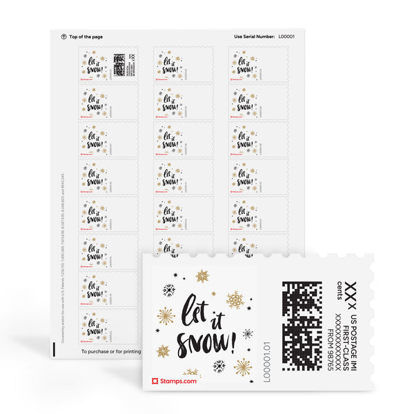 Sparkle Snow NetStamps Sheets