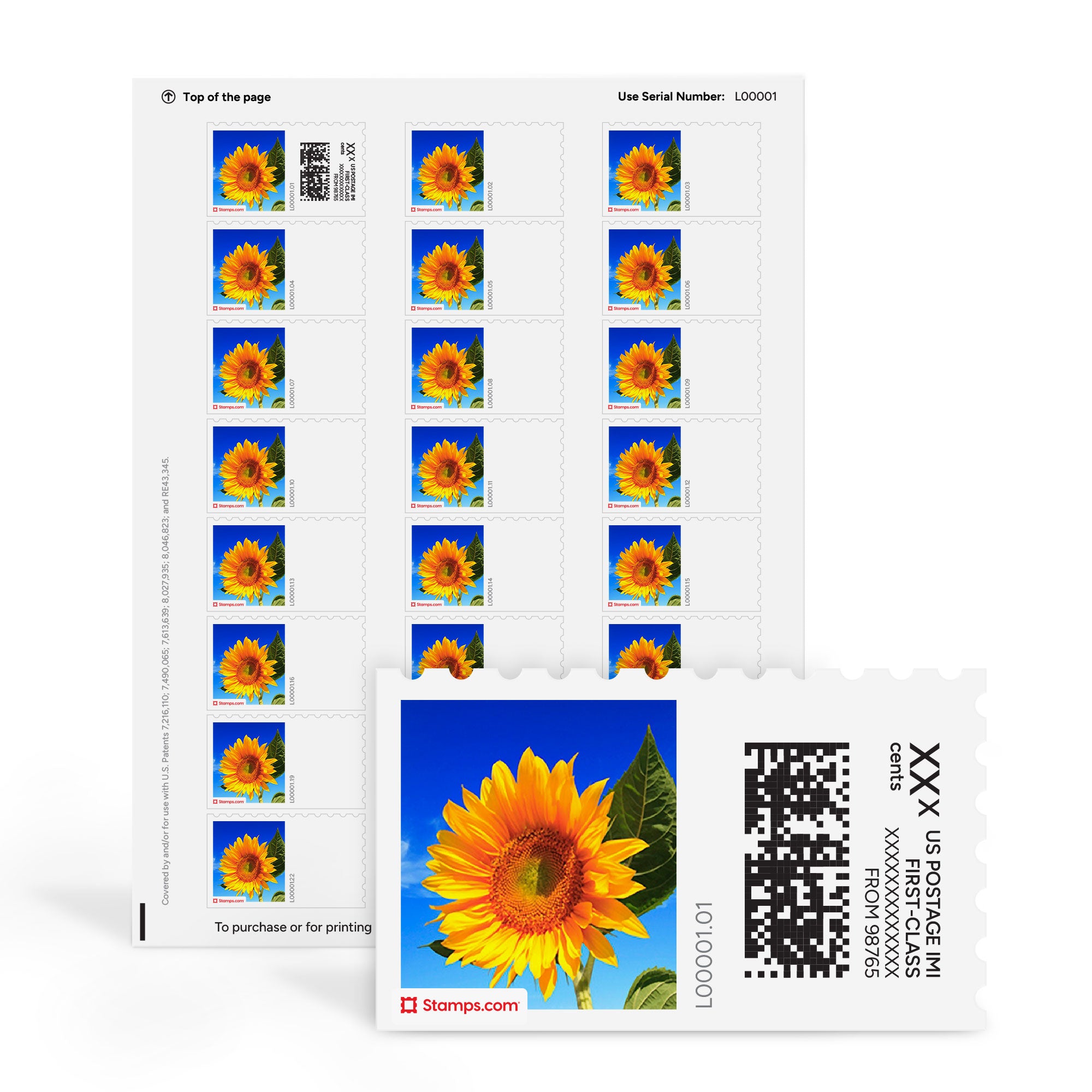Sunflower Sky NetStamps Sheets
