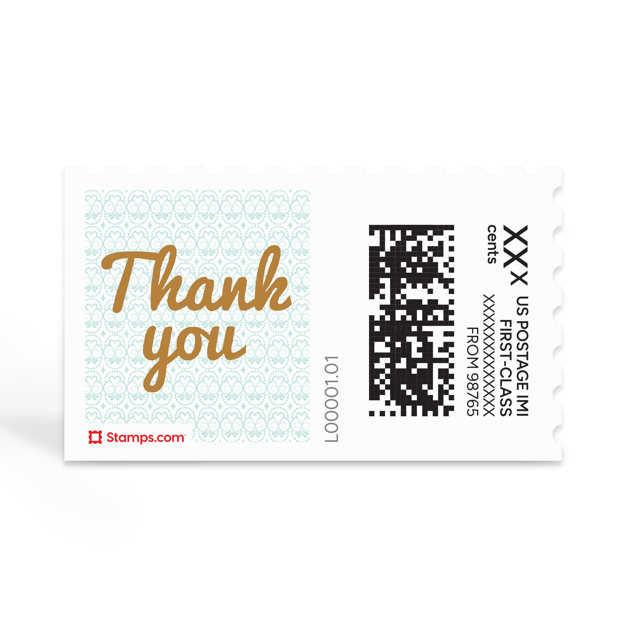 Golden Thank You NetStamps Sheets