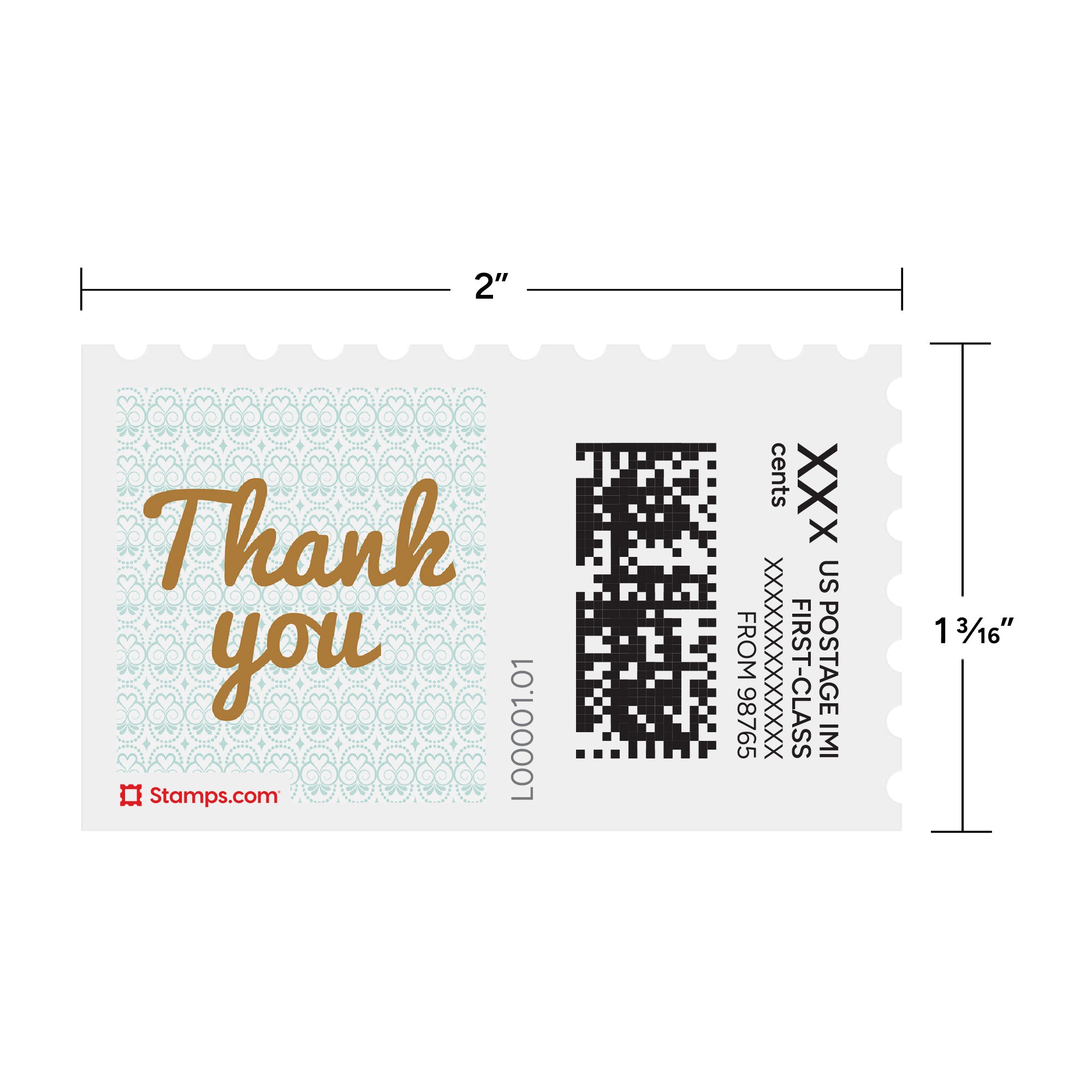 Golden Thank You NetStamps Sheets