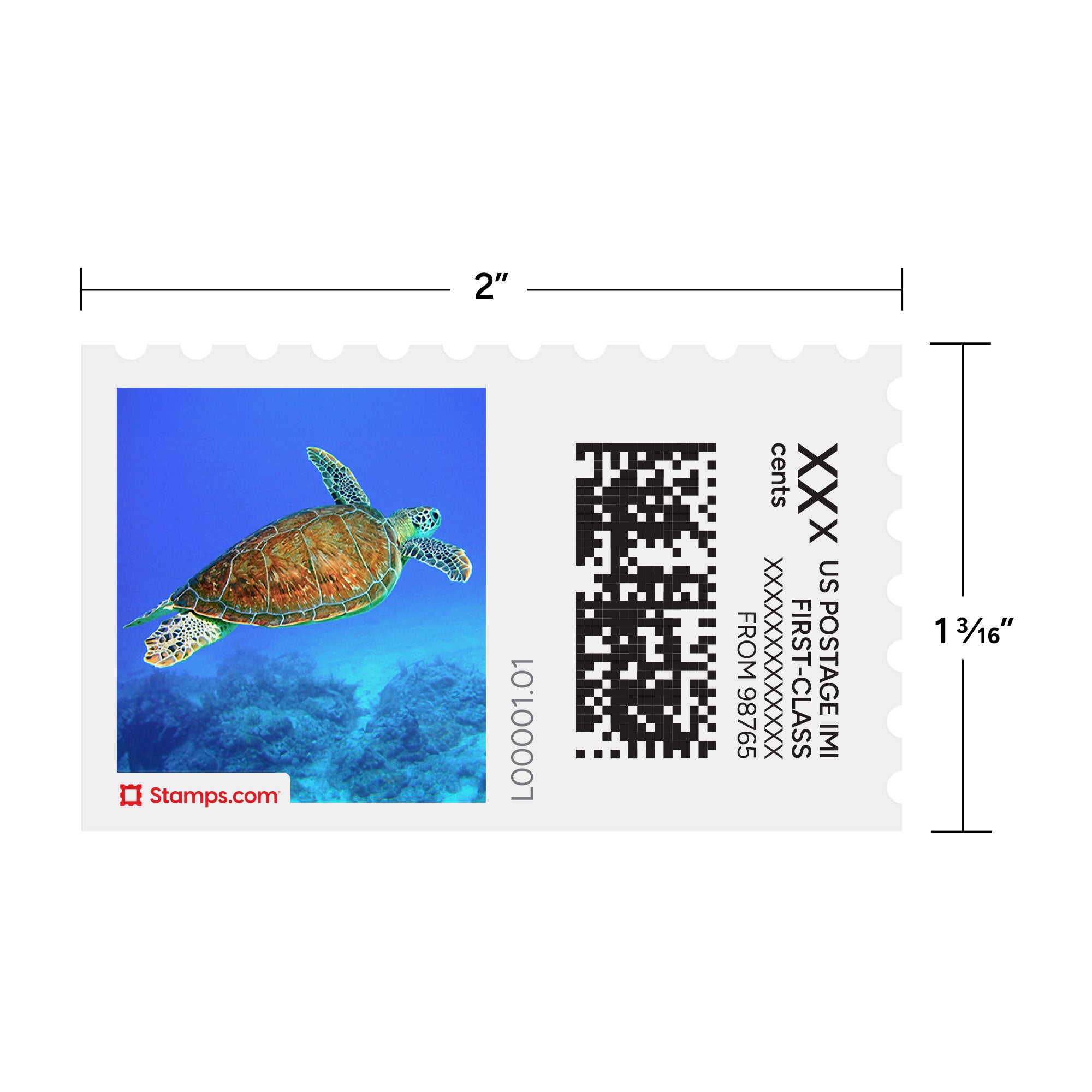 Hawksbill Turtle NetStamps Sheets