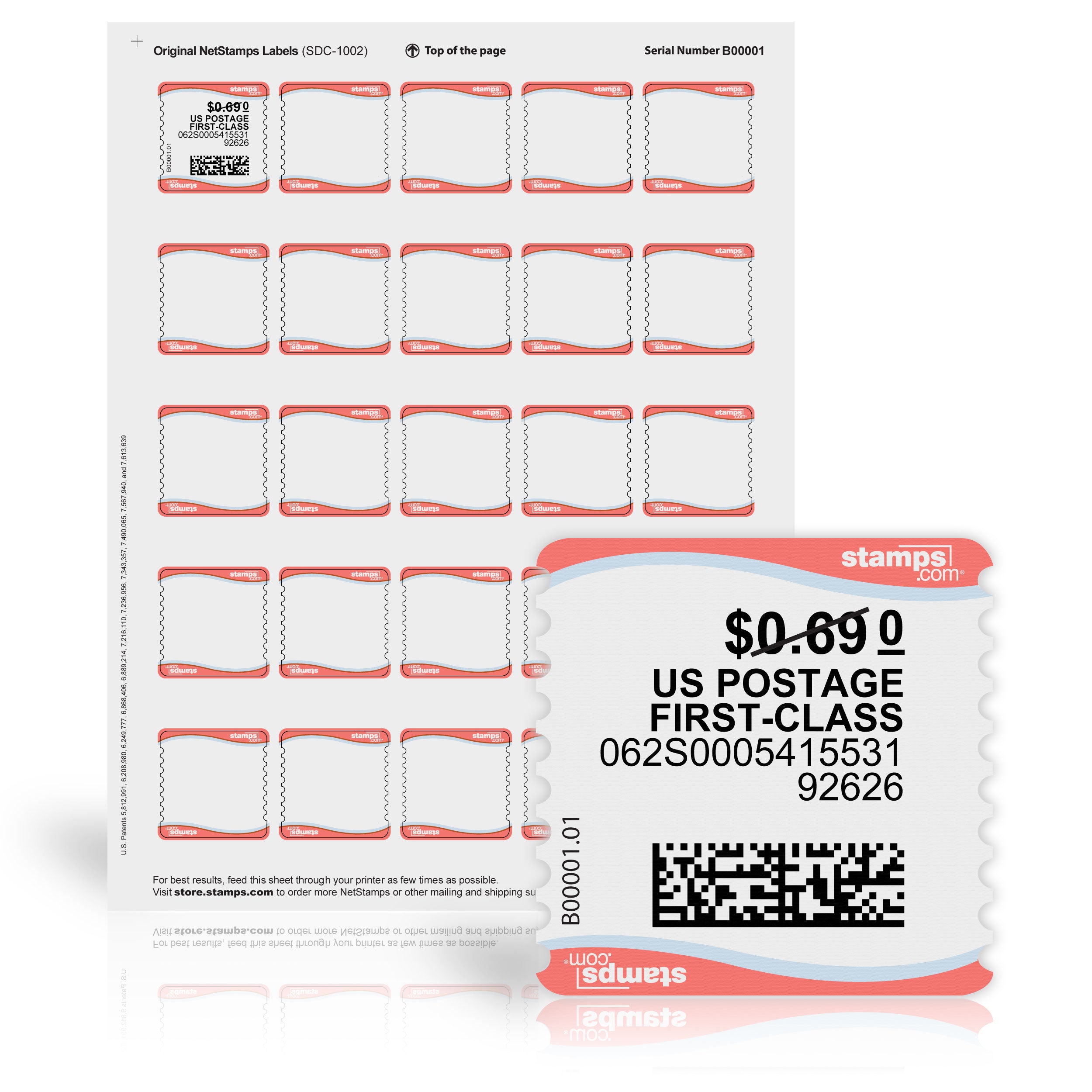 Original NetStamps® Sheets