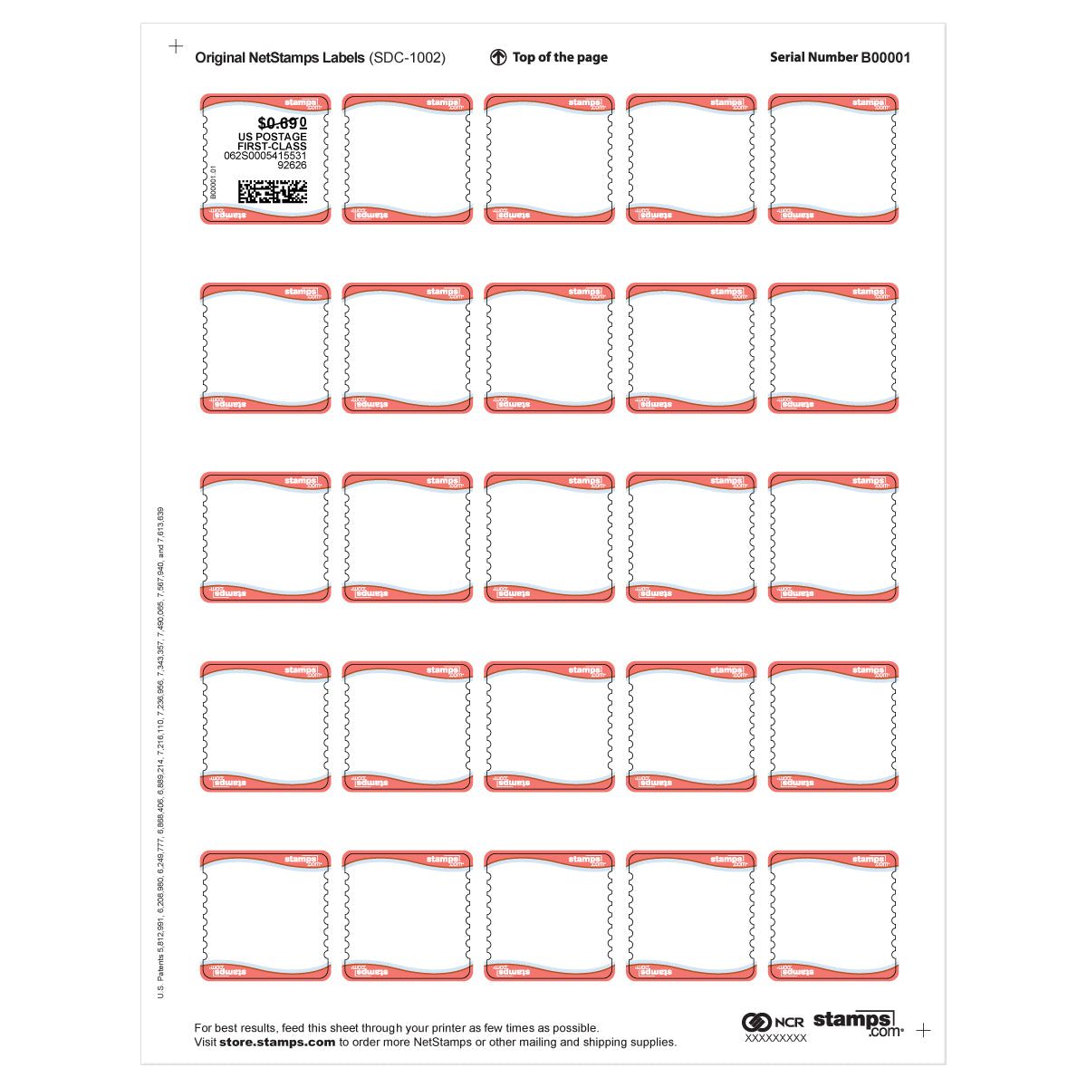 Original NetStamps® Sheets