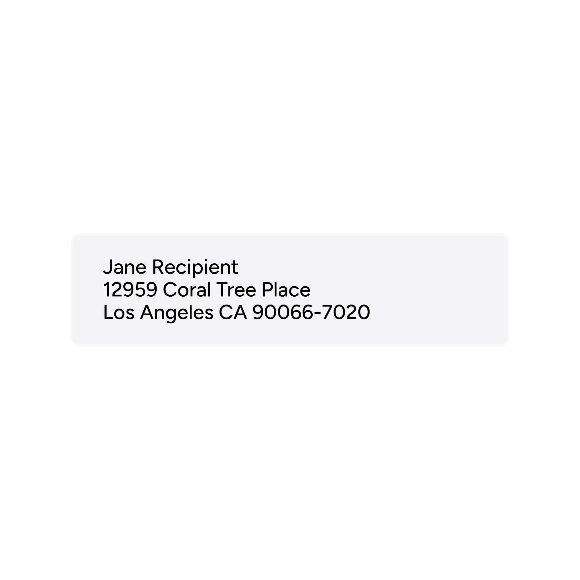 1" x 4" White Address Labels