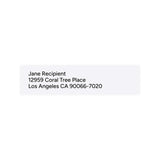 1" x 4" White Address Labels