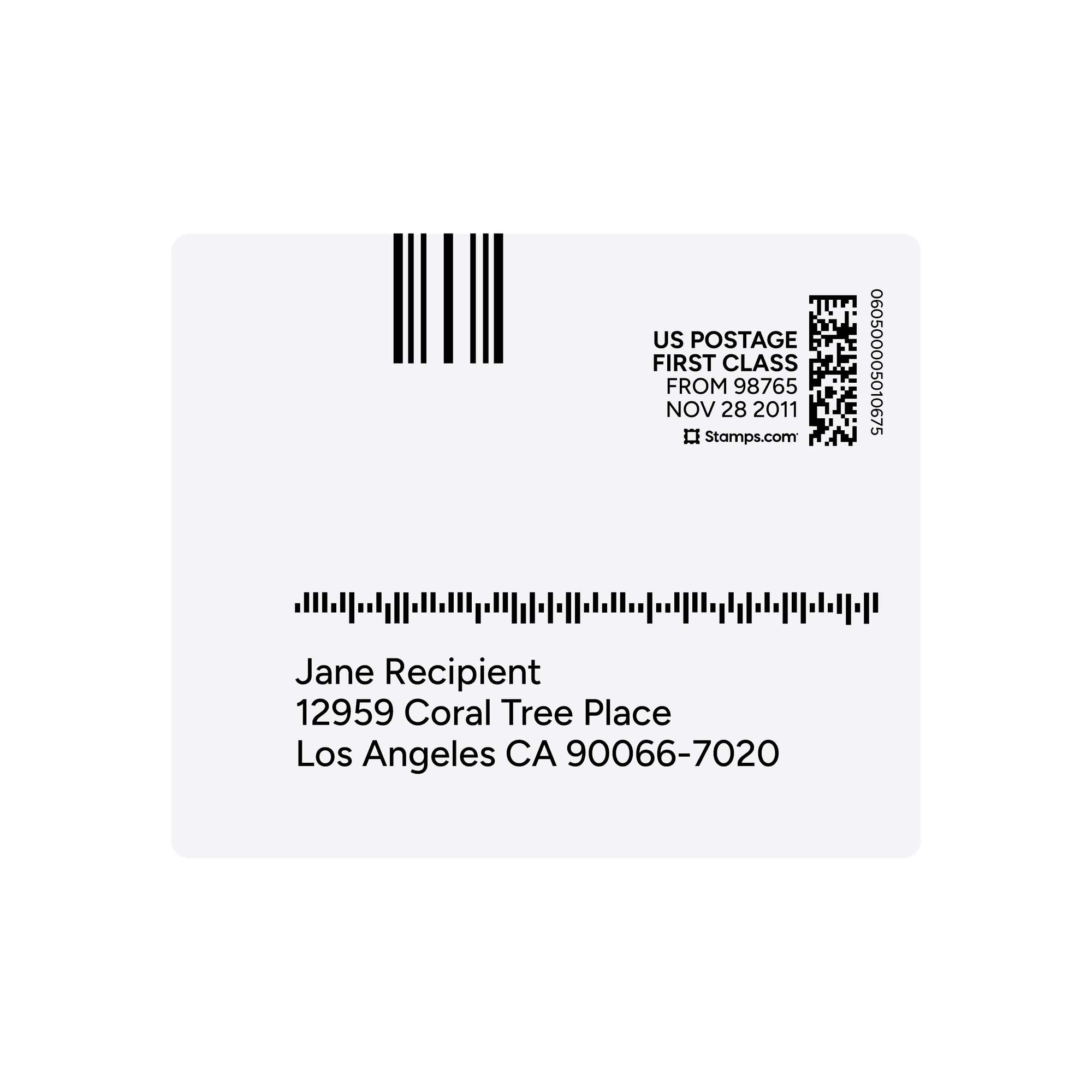 3 1/3" x 4" White Postage or Address Labels