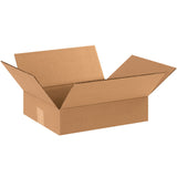 Flat Corrugated Boxes, 12" x 10" x 3"