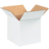 Corrugated Boxes, 7" x 7" x 7" - White