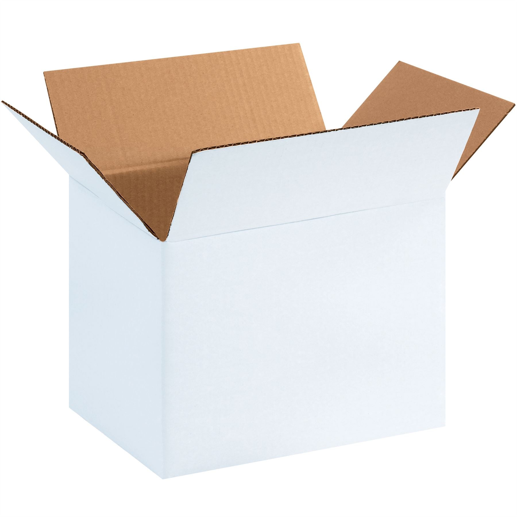 Corrugated Boxes, 11 1/4" x 8 3/4" x 8"- White