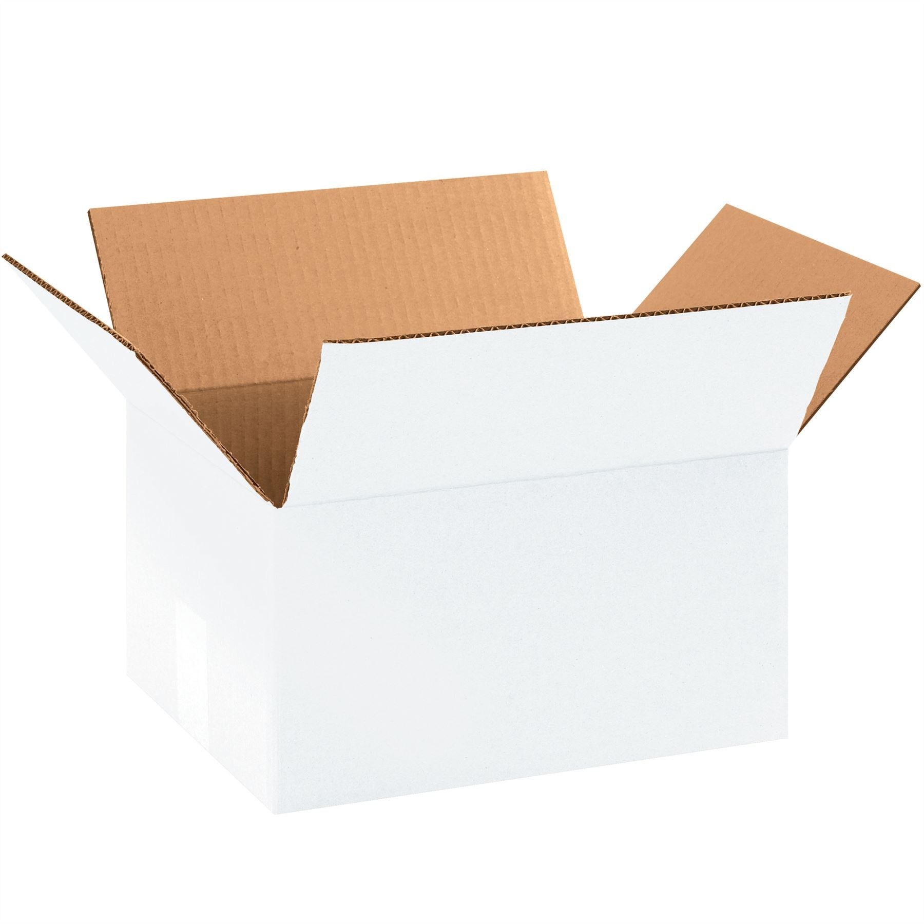 Corrugated Boxes, 11 1/4" x 8 3/4" x 6"- White