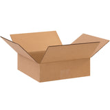 Flat Corrugated Boxes, 10" x 10" x 3"