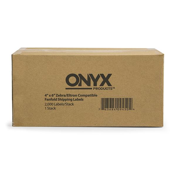 ONYX Products® 4" x 6" Zebra/Eltron Compatible Fanfold Shipping Labels